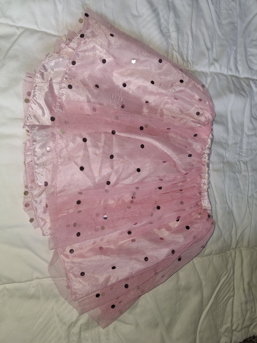 Expressions Pink Sequin Dot Tulle Skirt